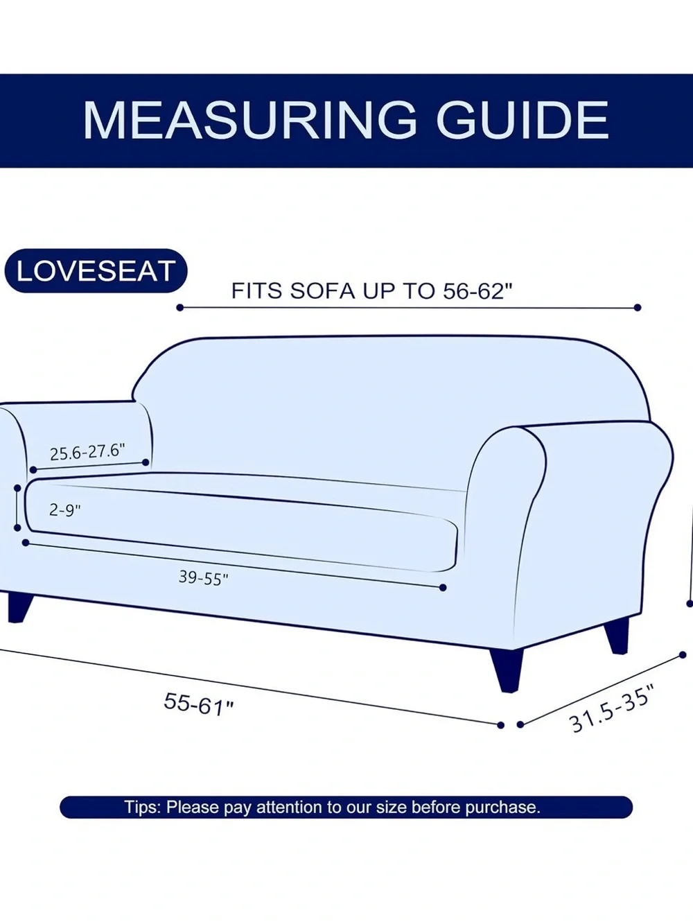 Subrtex 2 piece Loveseat Sofa Cover - Jacquard Oatmeal Stretch Slipcover New box